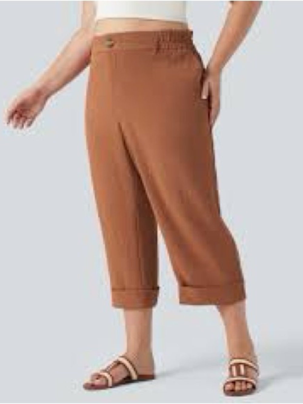 HALARA Cropped Wide-Leg Capris